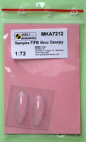 de Havilland Vampire F/FB - Vacu Canopy 2 pcs (for Cyber-Hobby, Heller and Special Hobby kits) - Image 1