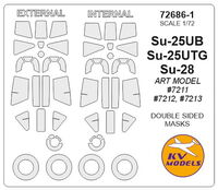 Su-25UB / Su-25UTG / Su-28 (ART MODEL) -  (Double sided) + wheels masks - Image 1