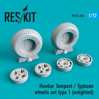 Hawker Tempest/Typhoon wheels set type 1  (weighted) - Image 1