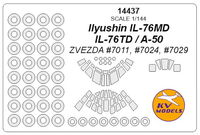 Ilyushin IL-76MD / IL-76TD / A-50 (ZVEZDA) + wheels masks