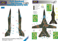 F-111 Aardvark Over Vietnam Camouflage Painting Mask (For Academy, HobbyBoss, Monogram, Italeri Kits) - Image 1