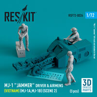 MJ-1 Jammer Driver And Airmens (Vietnam) (MJ-1A, MJ-1B) (Scene 2) (3pcs) (3D Printed) - Image 1