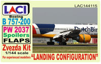 Boeing 757 200 with PW2037 Spoilers Flaps Landing Configuration for Zvezda kit