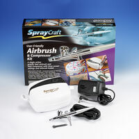Spraycraft SP30KC-EU Gravity Feed Airbrush And Compressor Kit - Image 1