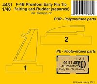 F-4B Phantom Early Fin Tip Fairing and Rudder (separate)