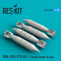 RBK-250-275 AO-1 Cluster Bombs (4 pcs) (Su-7, Su-17, Su-22, Su-24, Su-25, Su-34, MiG-21, MiG-27)