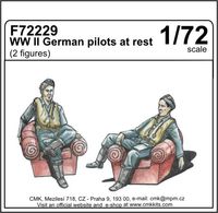 WW II German pilots at rest (2 fig) 1/72 - Image 1