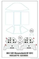 Bf-109E folia + elementy