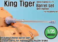 King Tiger barrel with Mantlet (for Academy 1/35) - Image 1