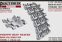 PzKpfw III/IV Tracks KGS 61/400/120 Type 7 With Cleats 1945