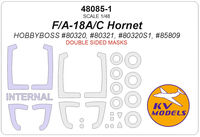 F/A-18 A/C Hornet - Double-sided Painting Masks (for Hobby Boss 80320 / 80321 / 80320S1 / 85809 Kits) - Image 1