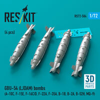 GBU-54 (LJDAM) Bombs (4pcs) (A-10C, F-15E, F-16C/D, F-22A, F-35A, B-1B, B-2A, B-52H, MQ-9) (3D Printed) - Image 1