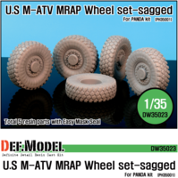 U.S M-ATV Sagged wheel set (for Panda 1/35) - Image 1