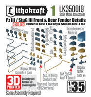 Panzer III / StuG III - Front & Rear Fender Details (5 full sets - 3D Printed) - Image 1